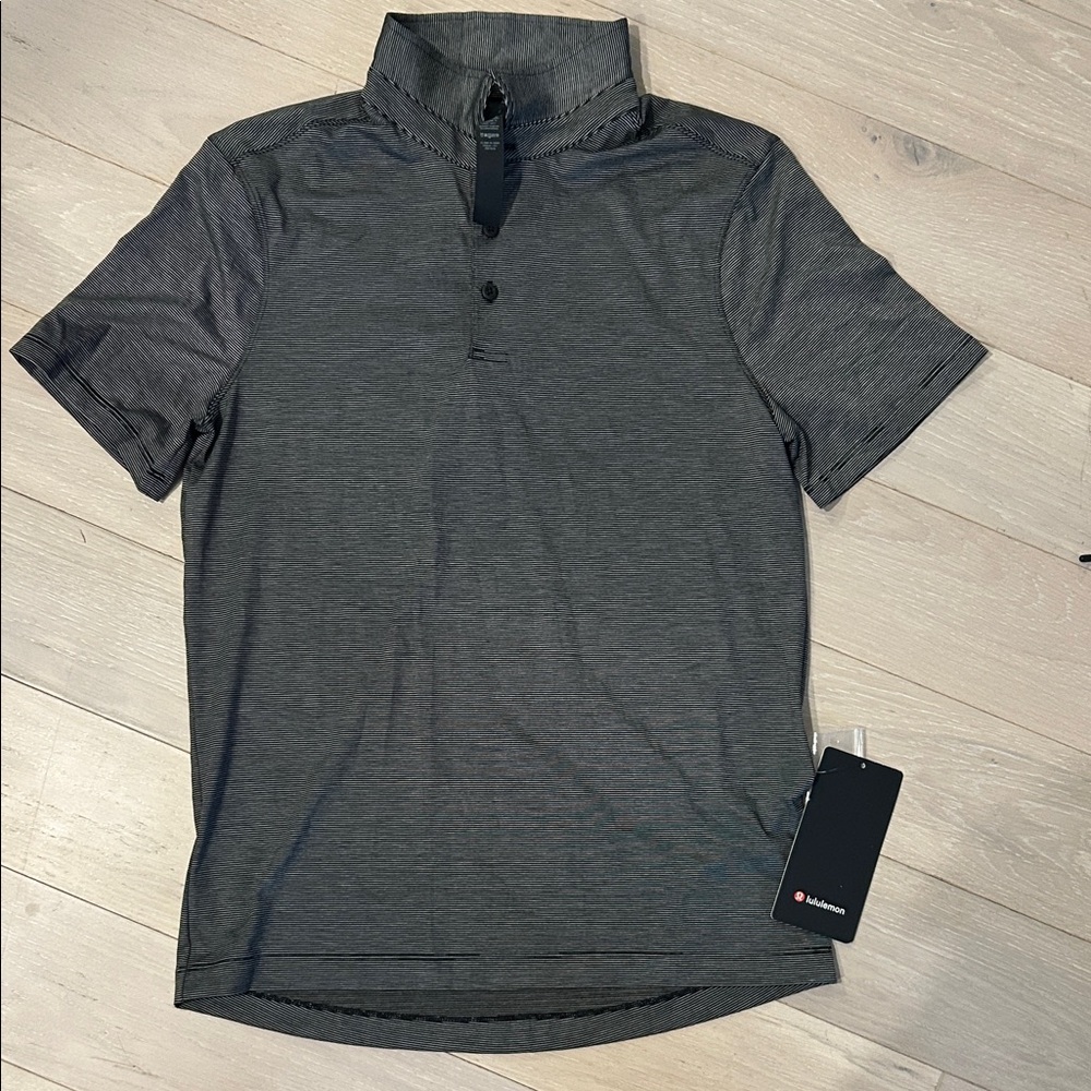 lululemon athletica Men's Charcoal Heather Polo - Dark Gray brand new